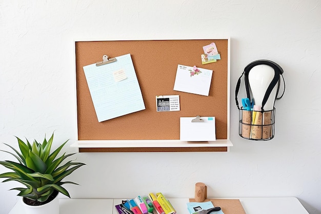 DIY Cork Board Wall Organizer