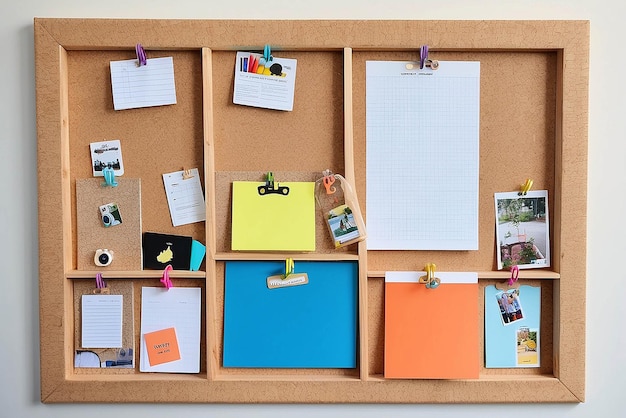 Photo diy cork board wall organizer