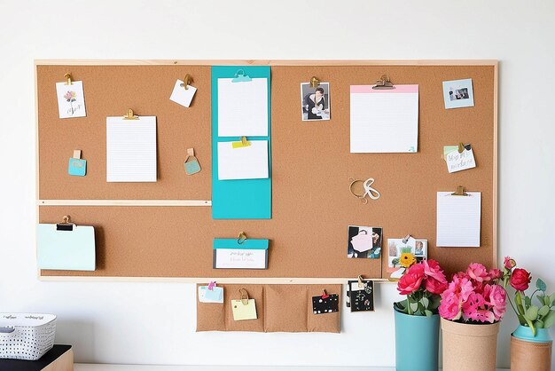 DIY Cork Board Wall Organizer