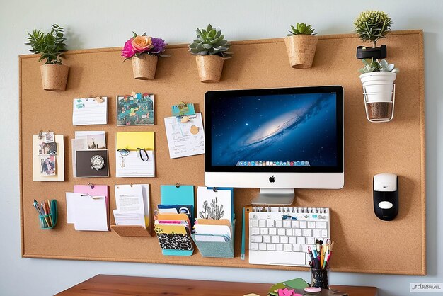 DIY Cork Board Wall Organizer