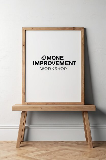 DIY Home Improvement Workshop Signage Mockup with blank white empty space for placing your design