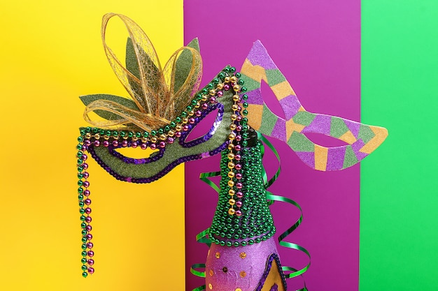 Diy Mardi Gras bottle purple adhesive paper