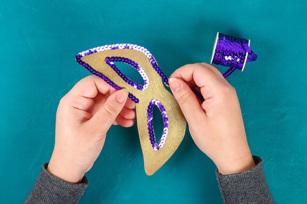 Diy masquerade mask mardi gras, fat tuesday.