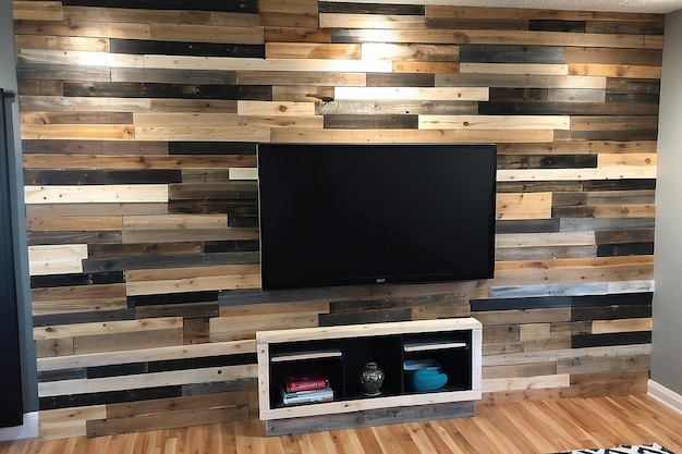 DIY Pallet Hout Accent Wall Rustic Statement Piece