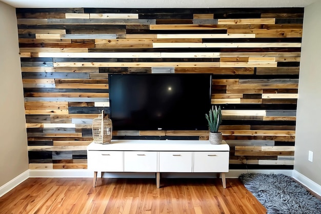 DIY Pallet Hout Accent Wall Rustic Statement Piece