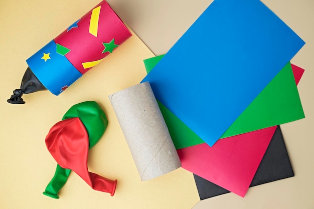 DIY paper cracker paper craft for Juneteenth day toilet roll recycle