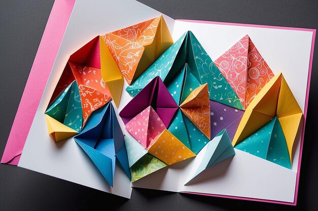 Photo diy paper folding birthday card