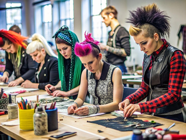 Foto diy punk fashion workshop-serie