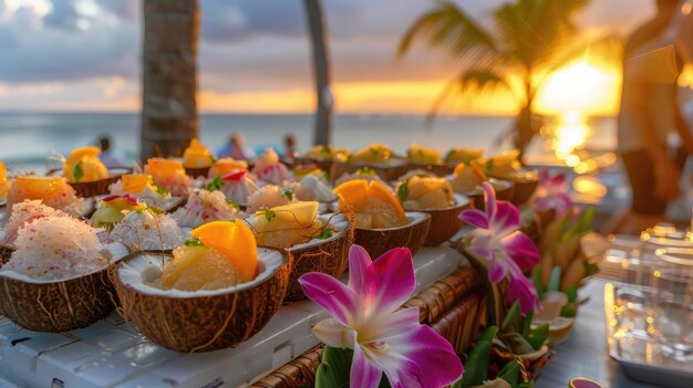 DIY Shaved Ice Celebration Under Warm Evening Lights