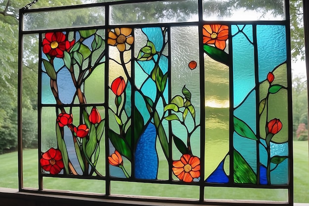 Foto pannelli per finestre in vetro colorato diy