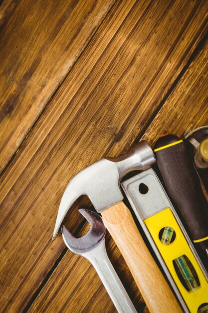 DIY tools laid out on table