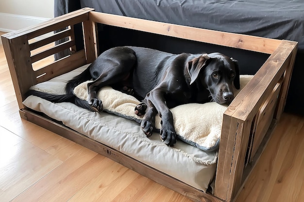 DIY Wooden Crate Pet Bed