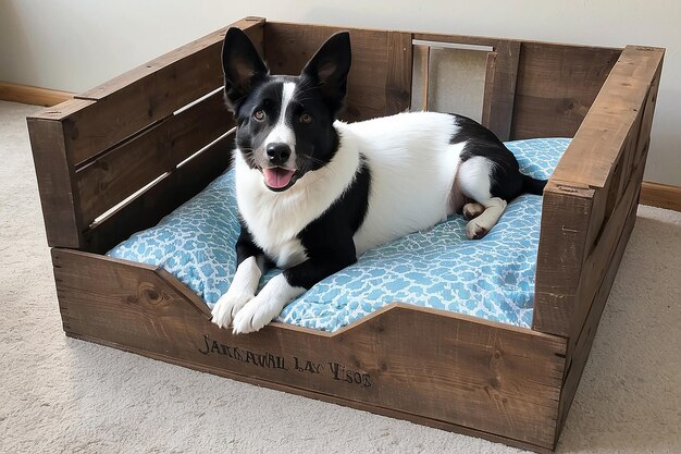 DIY Wooden Crate Pet Bed