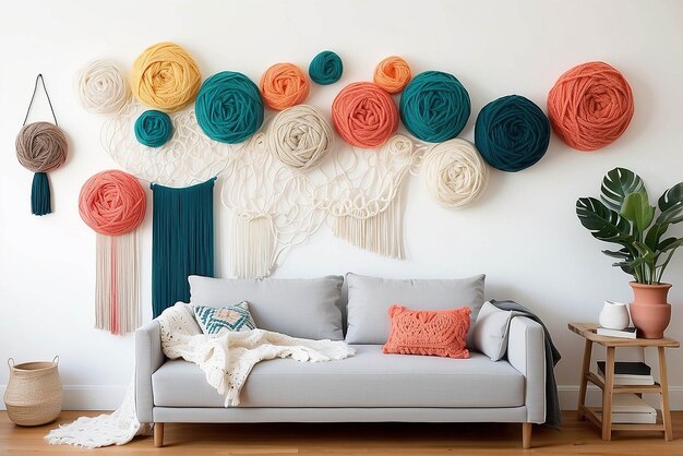 DIY Yarn Wall Art Installation