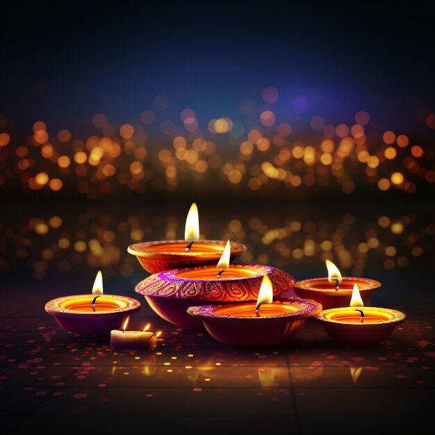 Photo diya lamps background