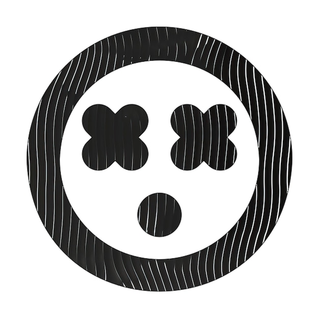 dizzy icon black white lines texture