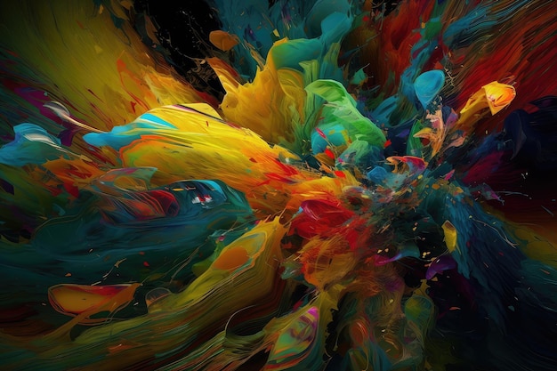 Dizzying swirl of colors and shapes that blur the line between reality and imagination