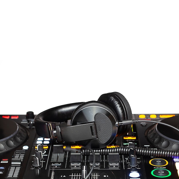 Dj equipment isolated on white