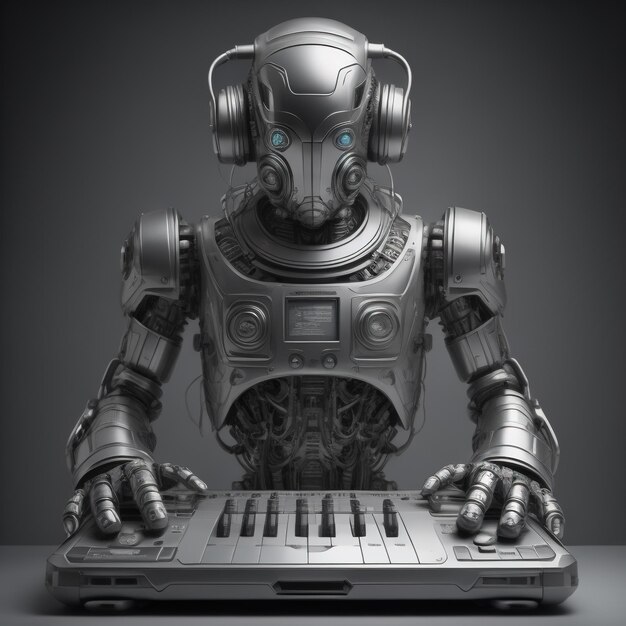 Photo dj humanoid robot