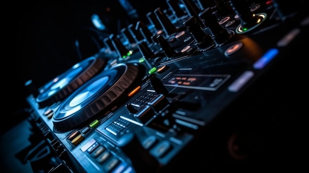 DJ Mixing equipment concept background