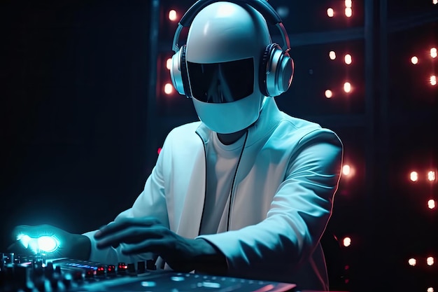 DJ-robot in nachtclub Generatieve AI