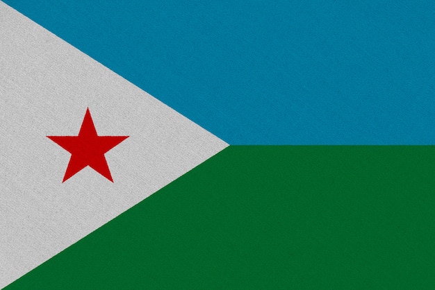 Djibouti fabric flag