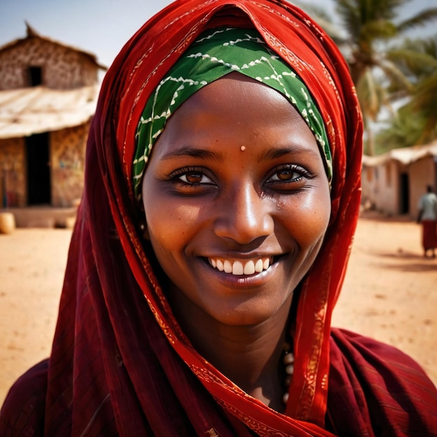 Photo djibouti woman from djibouti typical national citizen