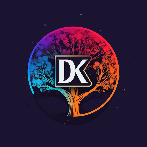 Foto dk logo ontwerp