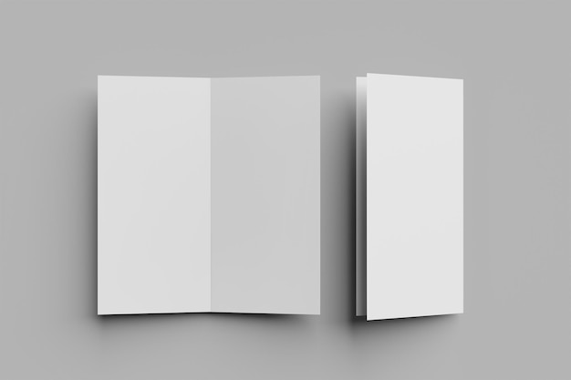 Foto dl bi-fold half-fold brochure blanco mock-up
