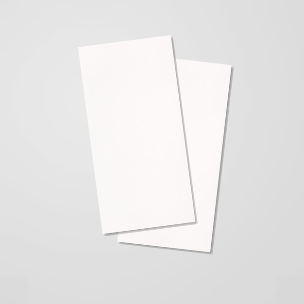 Dl Bifold Brochure Open White Blank