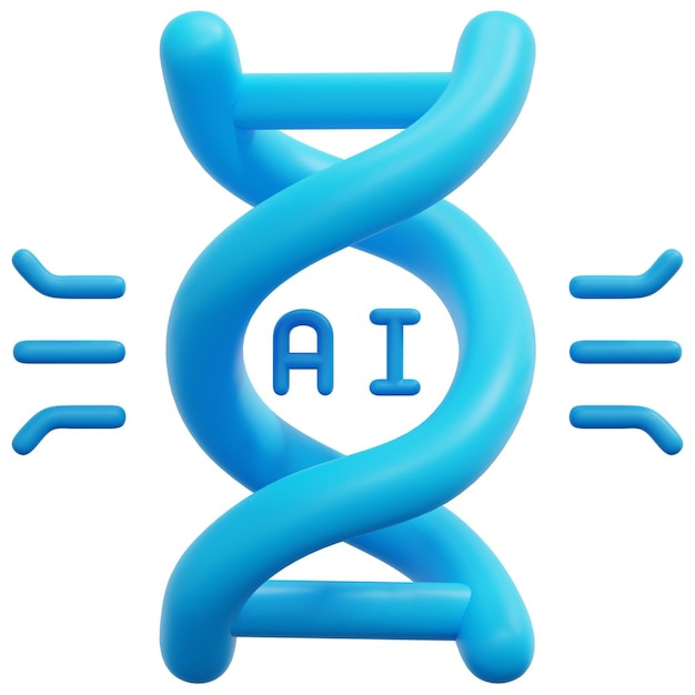 dna 3d render icon illustration