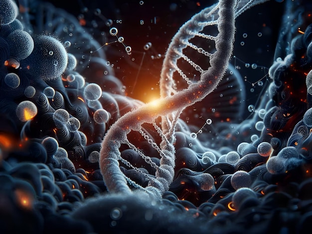 Фон микро-зума хромосомы ДНК