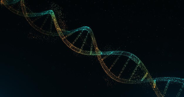 暗い背景のDNA