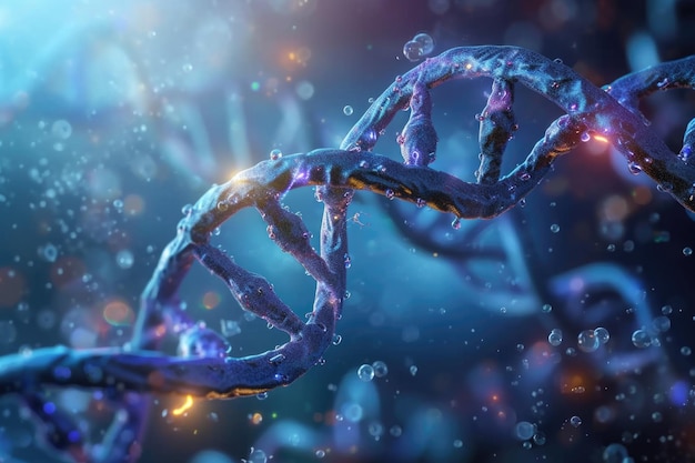 DNA double helix and genome sequence for gene research