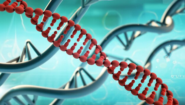 Foto dna en biologie 3d