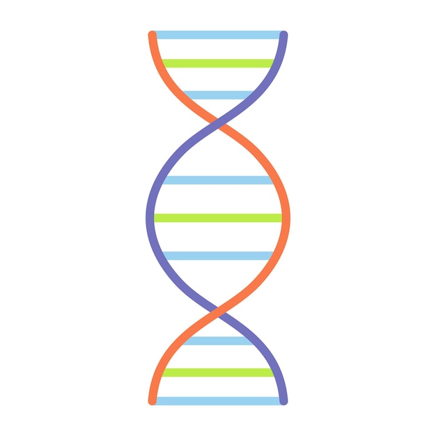 DNA Flat Illustration