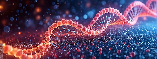 Foto dna background gene scienza cellule elicoidali genetica biotecnologia medica biologia biotecnologia gene