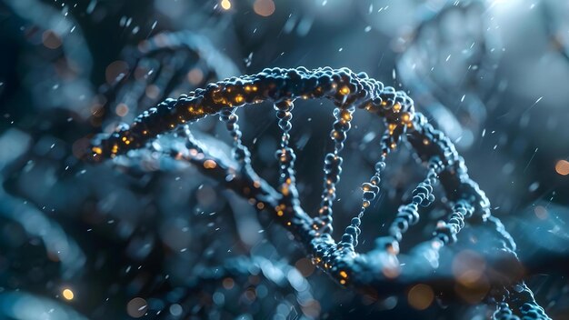 Photo dna genetic instructions in threadlike chains of nucleotides for growth and reproduction concept genetic code nucleotides dna structure reproduction genetic instructions