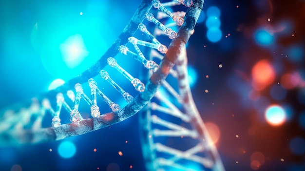 Photo dna helix molecule