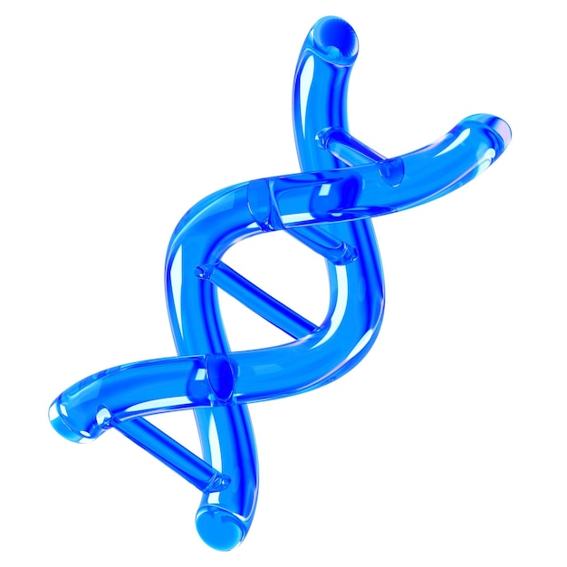 ДНК спираль png 3D синий значок прозрачный фон
