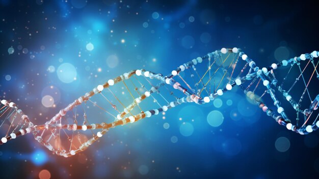Dna and medical and technology background futuristic