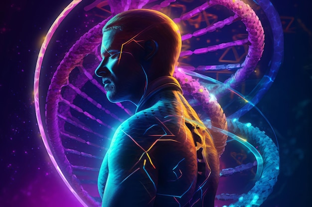 Dna molecule man Generate Ai