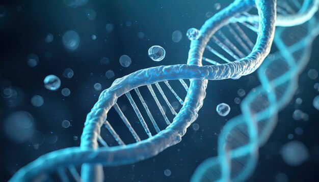 DNA-moleculen op een donkere achtergrond