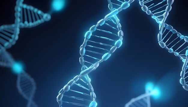DNA-moleculen Polygonal wireframe futuristisch beeld 11