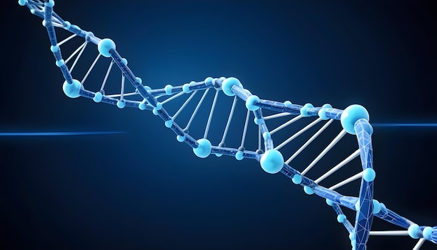 DNA-moleculen Polygonal wireframe futuristisch beeld 2