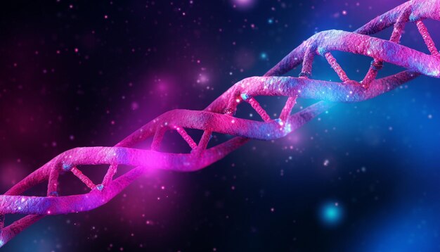 DNA-molecuul op kleurrijke achtergrond 3D illustratie