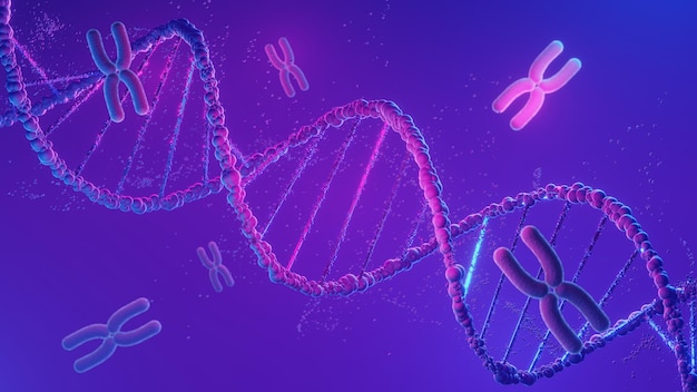 DNA スパイラル構造 DNA ヘリックス シーケンスの相補鎖 遺伝コードまたはゲノム 遺伝子発現ヌクレオチド データベース 転写と翻訳のセントラル ドグマ プロセス 3 D レンダリング