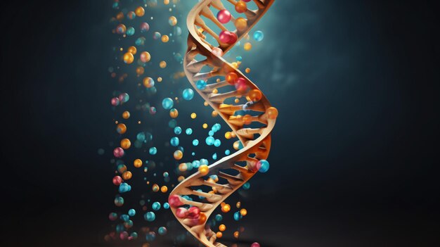 DNA Strand Helix Genome Medical Science image background