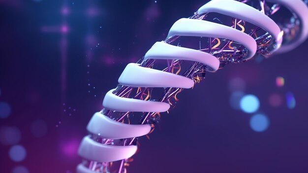 A dna strand with the numbers 1 and 2 on it