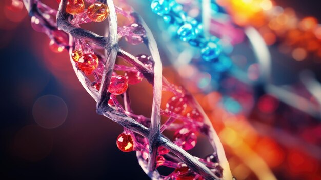Структура ДНК в цветном крупном плане